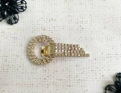 Застежки шубные со стразами, р. 7х3,5 см