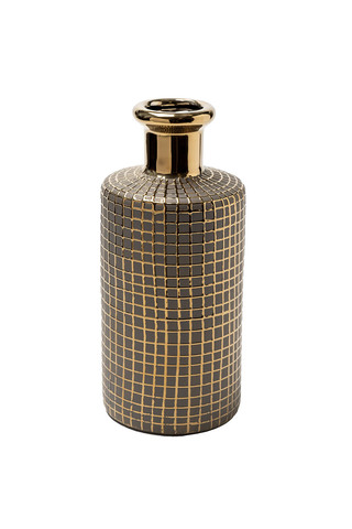 Ваза 11x25см Garda Decor коричнево-золотая