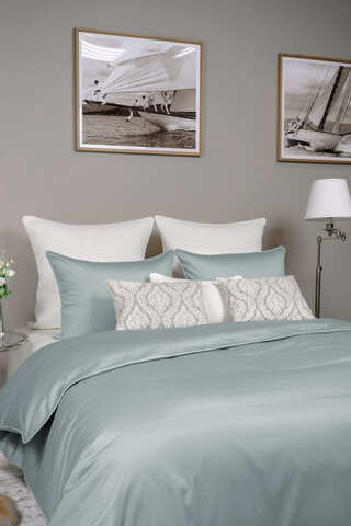 Постельное белье 2 спальное евро Сlaire Batiste Atelier Lot бирюзовое
