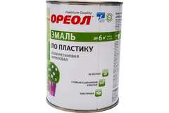 Эмаль по пластику полиуретановая акриловая Ореол полуматовая белая 1,1 кг