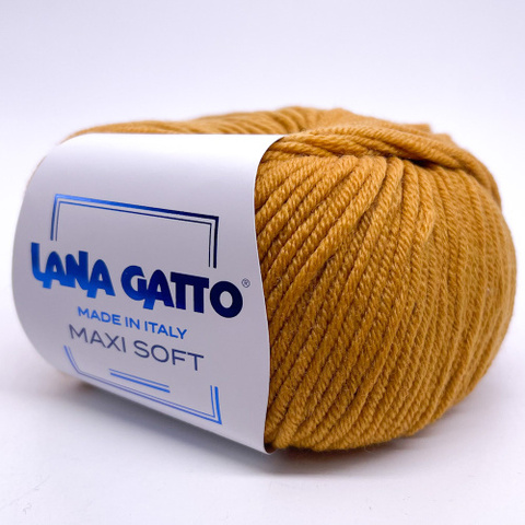 Пряжа Lana Gatto Maxi Soft 14468 золотая горчица