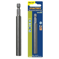 Удлинитель ПРАКТИКА магнитный держатель 100мм для бит 1/4