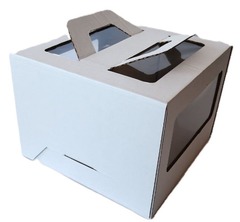 Коробка для торта с ручками 20х20х15