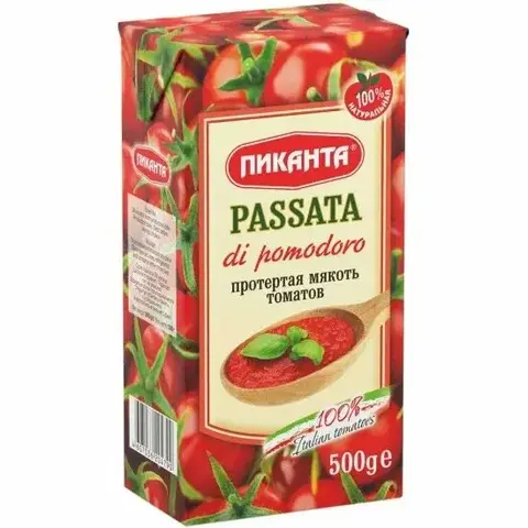 Протертая мякоть томатов ТетраПак PASSATA DI POMODORO 500гр.