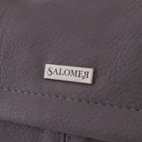 Сумка Саломея 110 итальянский серый + черный