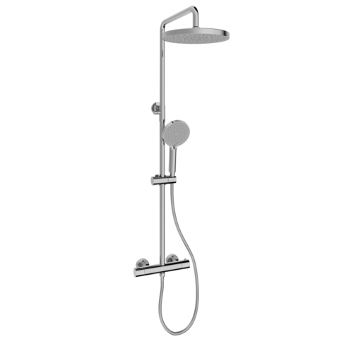Sancos Teo SC11001CH Душевая стойка c термостатом, цвет: хром