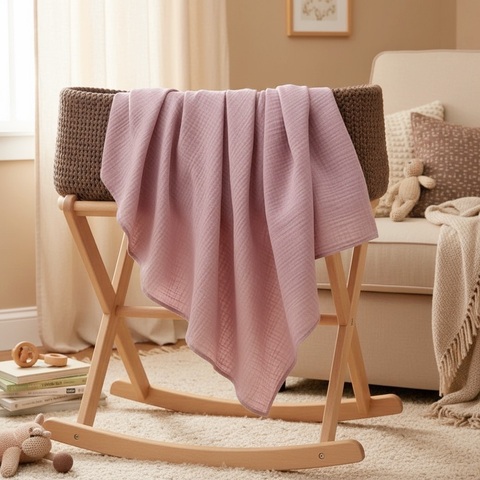 Пеленка муслин "Розово-лиловый"