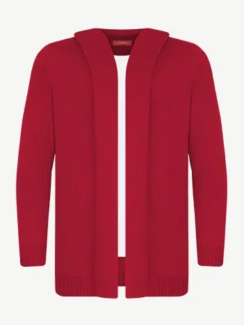 Кардиган с капюшоном из шелка