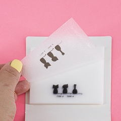 
          Прозрачные стикеры для заметок с клеевым краем, Alingar, 75 х 75 мм, 50 л., покрытие starlight touch, "Three CATS", зеленый, водонепрониц., европодвес