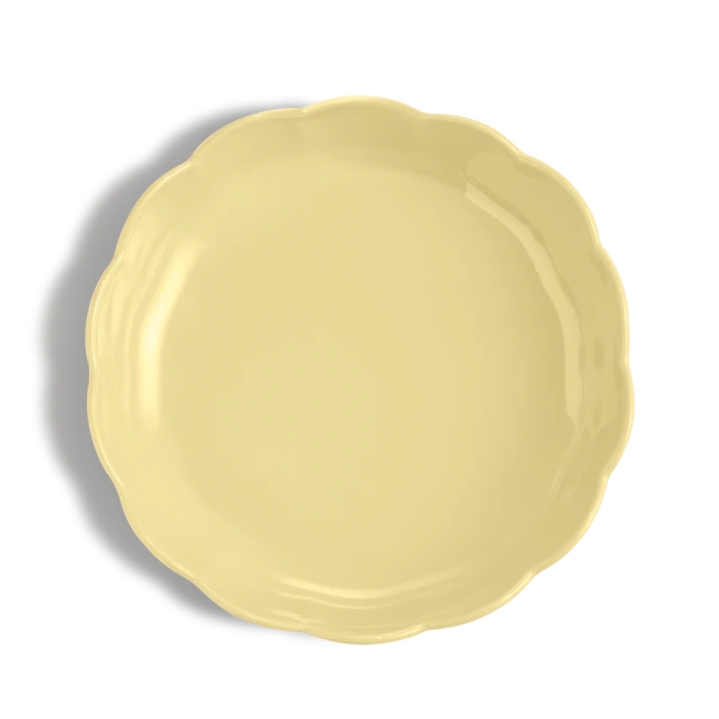 Круглая форма Мадлен для выпечки Emile Henry с волнистыми бортами (ваниль)