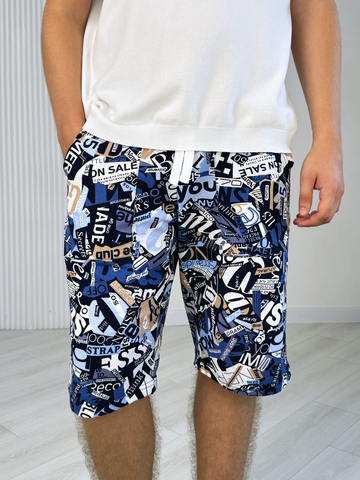 Шорты для мальчика подростковые "Буквы на белом"