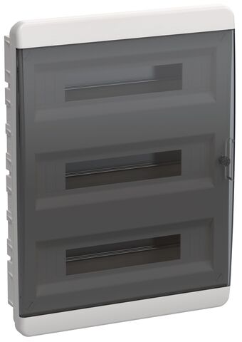 TEKFOR Корпус пласт. ЩРВ-П-54 IP41 черн. прозр. дверь IEK