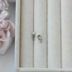 Бейл, держатель для кулона, 7,6*2,7 мм, родий, Б033