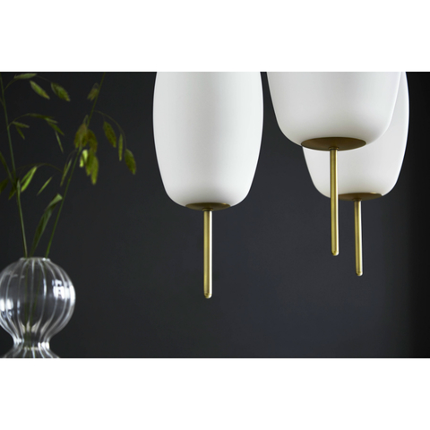 Лампа подвесная Silk, D20 см, белое опаловое стекло
