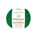 Пряжа Gazzal Baby Cotton XL 3456 зеленый
