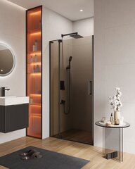 Cezares SLIDER-B-1-90/100-BR-NERO Душевая дверь в нишу  фото