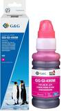 Совместимые чернила G&G GG-GI-490M (GI-490 / GI-490M) для Canon Pixma G1400, G2400, G3400, G4400, 490 мл, пурпурный