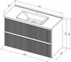 Aquanet 335436 Тумба Джейн 100 (Flat) цв.мисти грин (335436)