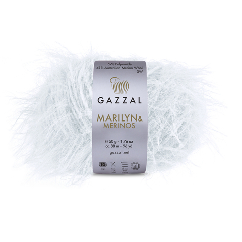 Пряжа Gazzal Marilyn & Merinos 8251 мел