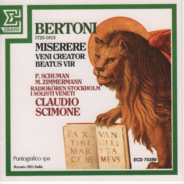 SCIMONE, CLAUDIO: Berton Miserere - Veni Creator - Beatus Vir