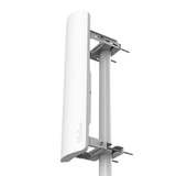 MikroTik mANTBox 19s with 19dBi 5GHz 120 degree sector antenna, Dual Chain 802.11ac wireless, 720MHz CPU, 128MB RAM, 1xGbit LAN, 1xSFP, PoE, PSU, mounting kit, RouterOS L4