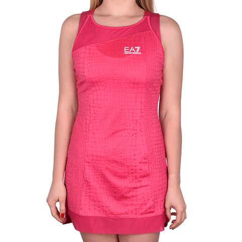 Теннисное платье EA7 Woman Jersey Dress - fancy pink yarrow
