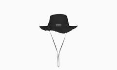 Jacquemus Le Bob Artichaut Large Brim Bucket Hat "Black"