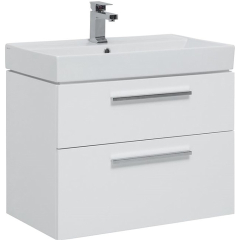 Aquanet 249920 Тумба Nova 85 2 ящ. (SLIM SYNERGY) цв.бел. глянец (249920)