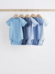 Боди с коротким рукавом для малышей Next T52-240, 5 шт., Синий, Голубой