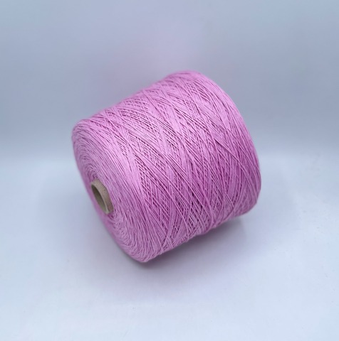 Бобинная пряжа (пр.Италия), art.Cotone, 350м/100 гр. 100%Хлопок, цвет-Холодный розовый , арт.34760