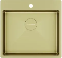 Мойка Kuchenstern WERK 60 507GL50 PVD Золото GL, врезная, толщина 1.2 мм