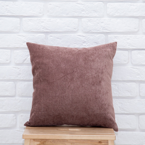 Подушка 40*40 микровельвет (коричневая)