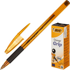 Ручка шариковая одноразовая BIC Orange grip fine черная (толщина линии 0.3 мм)