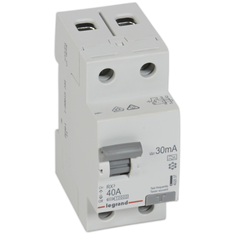 Выключатель дифференционного тока УЗО (ВДТ) RX - 2P - 25 A, 30 мА. Тип А. Legrand (Легранд). 402036