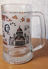 кружка пиво 0,5 Виды Петербурга