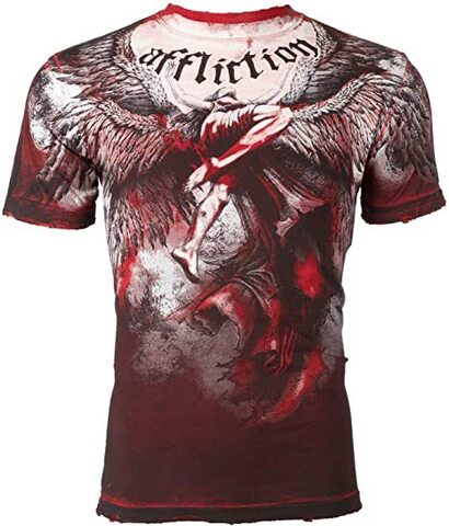 Affliction | Футболка мужская Upward Red tee A1040RD перед