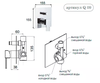REMER Q09 Смеситель для ванны/душа на 2 потока скрытый монтаж (скрытая часть в комплекте) qubika