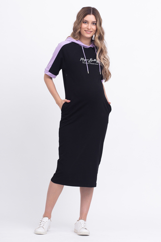 Платье для беременных и кормящих 12628 черный