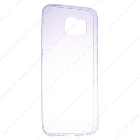 Накладка силиконовая ультра-тонкая для Samsung Galaxy S6 прозрачно-зеленая
