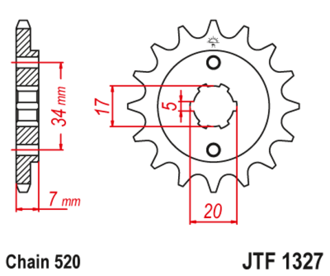 Звезда ведущая JTF1327-15