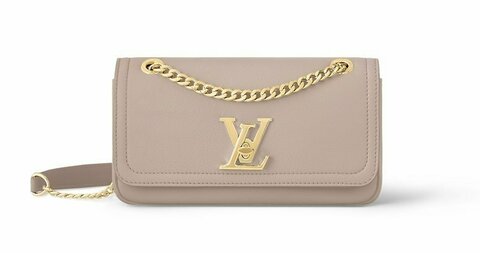 Сумка Louis Vuitton Lockme Chain East West бежевый