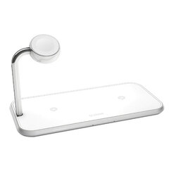 Беспроводная зарядка ZENS Dual+Watch Aluminium Wireless Charger White