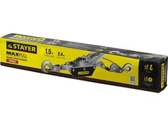 STAYER MAXPull, 1.5 т, 2.4 м, ручная рычажная лебедка (4310-1.5)