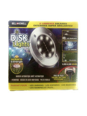 Садовый светильник на солнечной батарее Disk Lights 8 Led, 1 шт