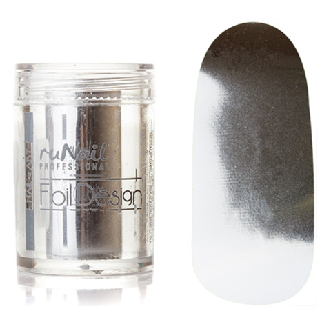 RuNail Дизайн для ногтей фольга (серебро) 1,м