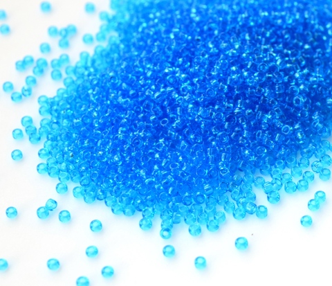 Бисер Тохо круглый 15/0 0003B голубой прозрачный/Toho round