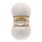 Пряжа Alize Angora Gold 599 слоновая кость