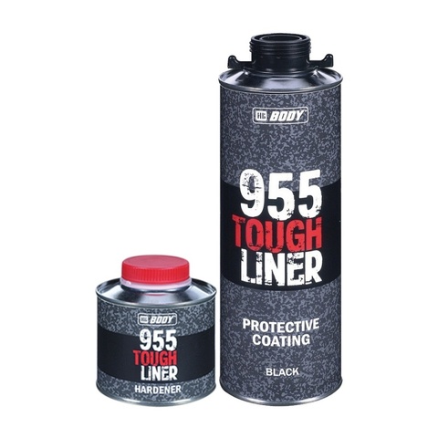 Body Сверхпрочное защитное покрытие TOUGH LINER 955(черн.)(0,6л)+ Отв-ль Body 955 TOUGH LINER(0,2л)