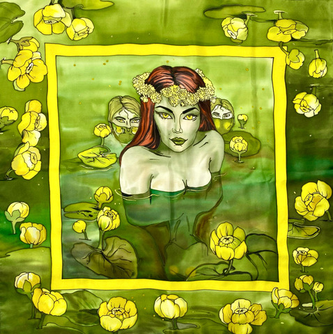 Шелковый платок батик 