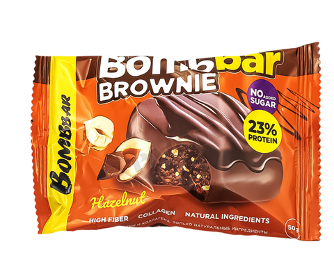 Печенье Bombbar Брауни с фундуком 50гр